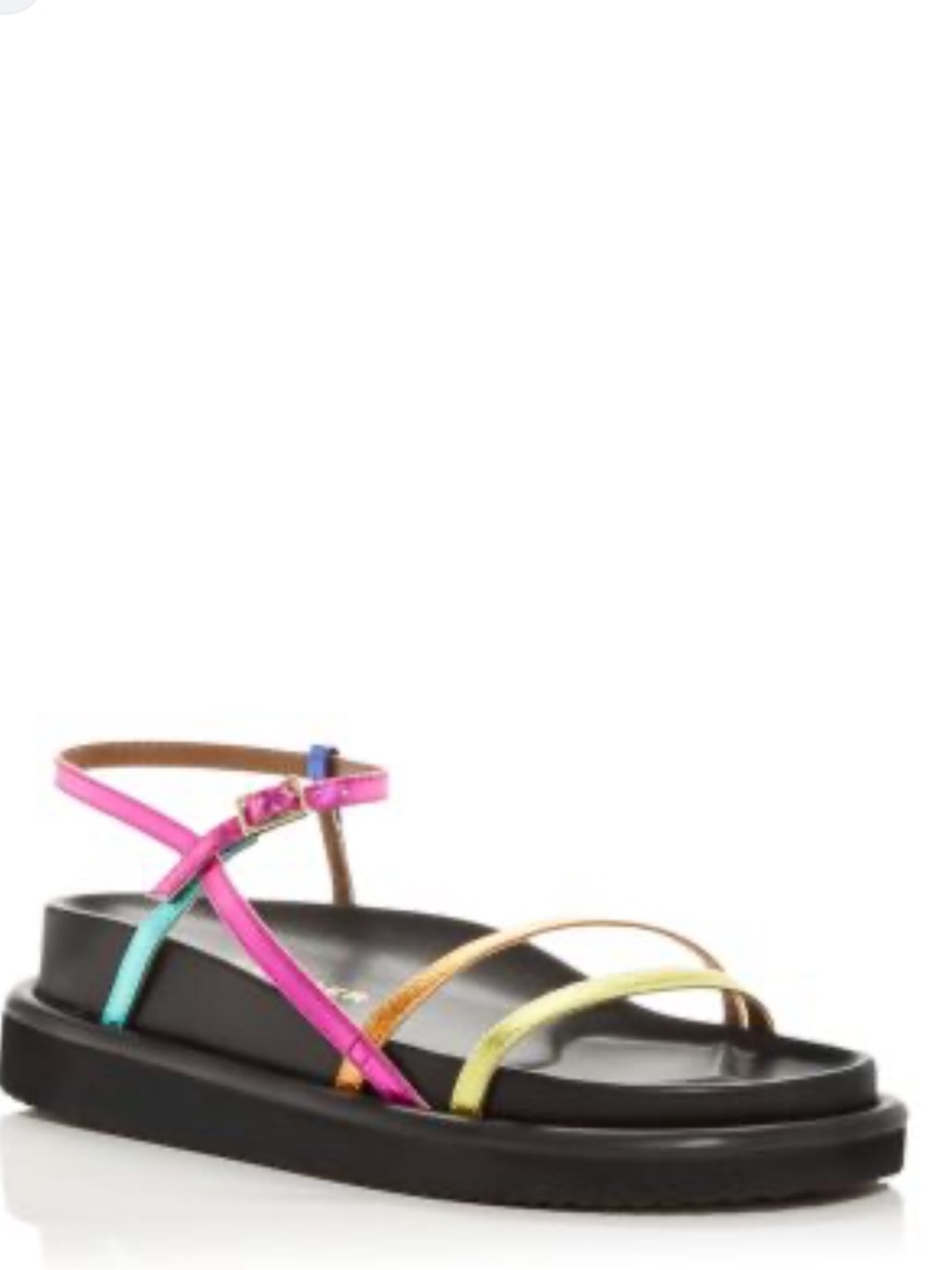 Kurt Geiger London Orion Sandals Size 37 US Size 7 Metallic Strap Platform shoes